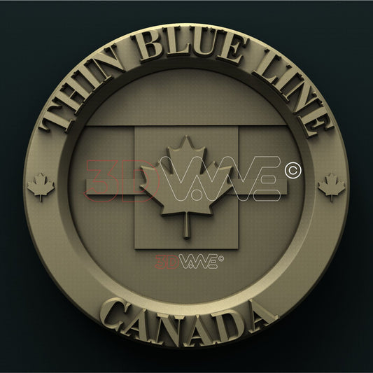 THIN BLUE LINE CANADA 3D STL 3DWave