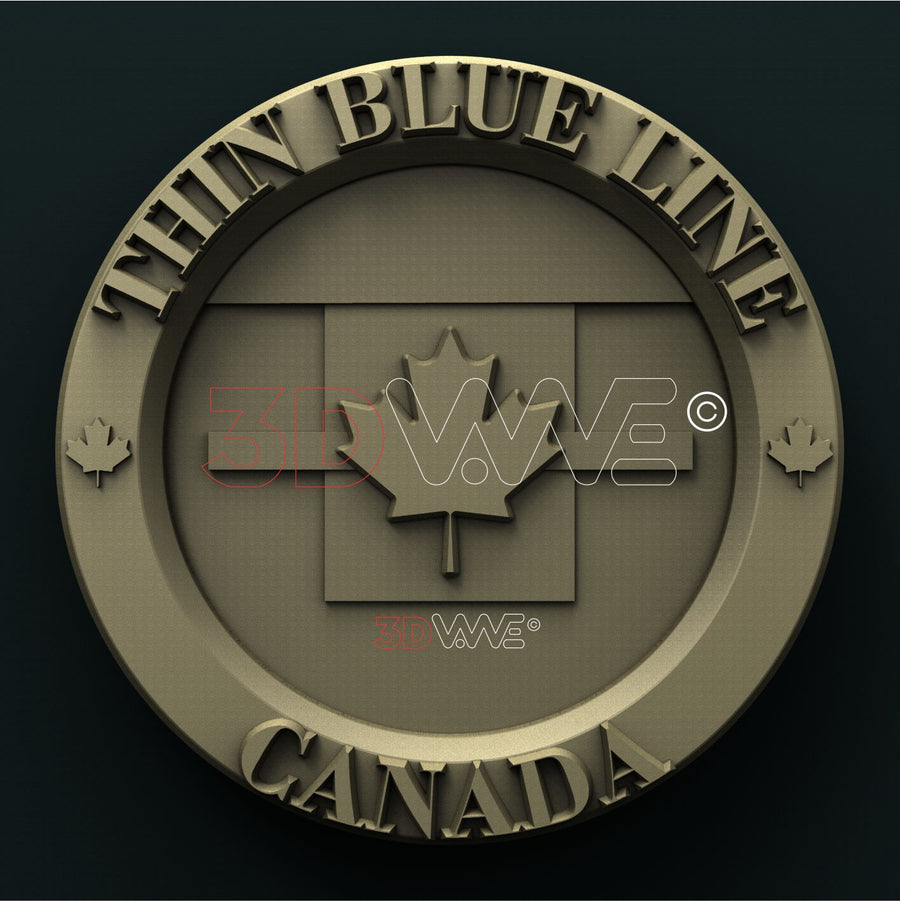 THIN BLUE LINE CANADA 3D STL 3DWave