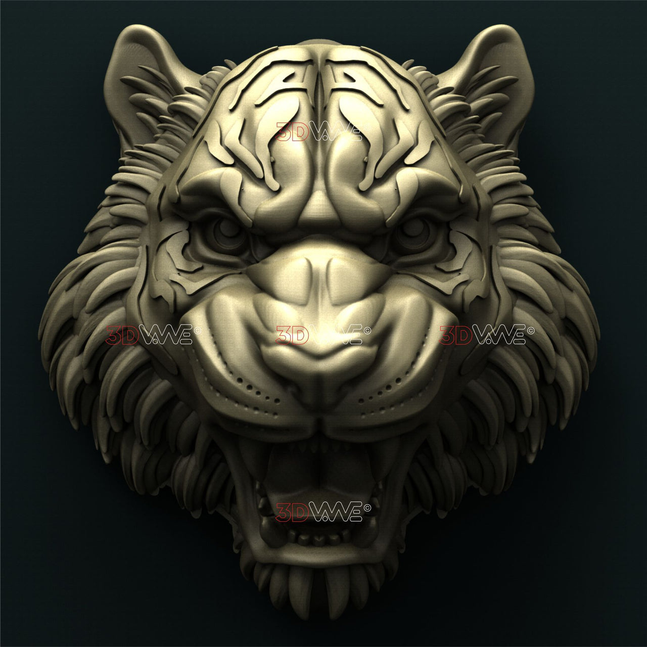 TIGER HEAD 3D STL 3DWave