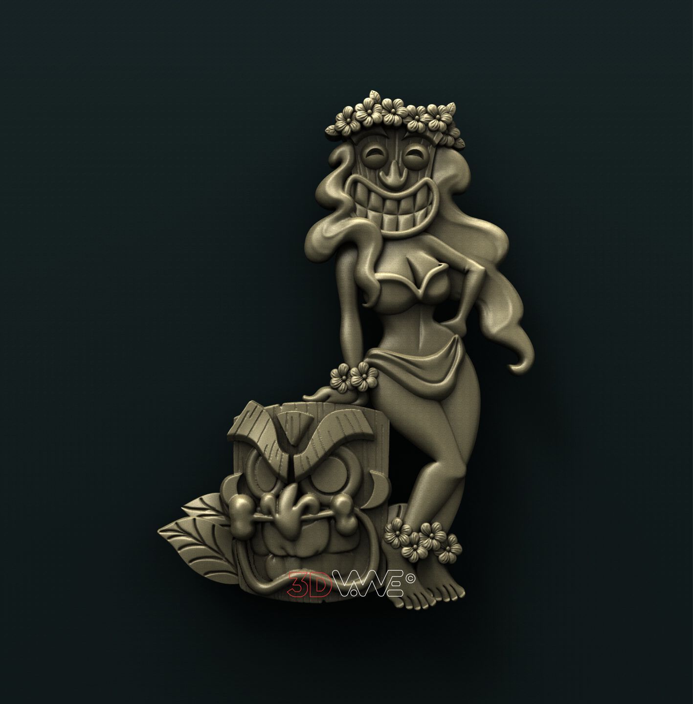 TIKI GIRL 3D STL 3DWave