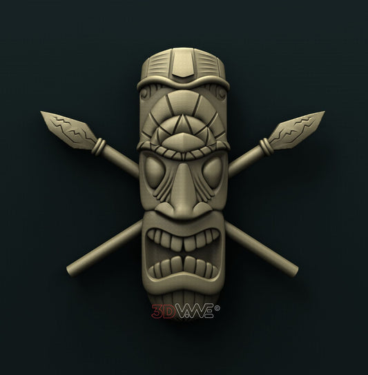 TIKI MASK 3D STL 3DWave