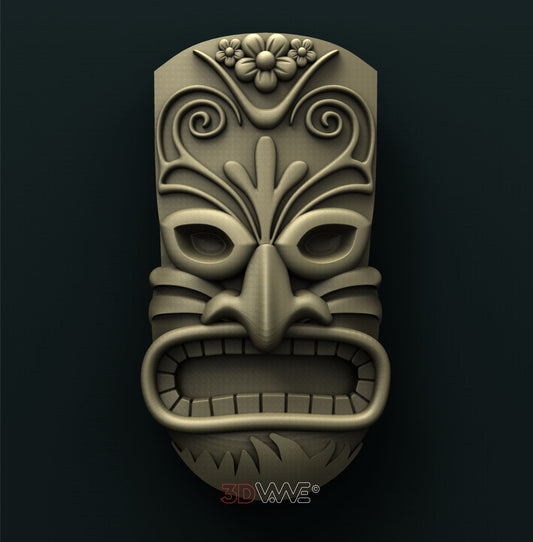 TIKI MASK 3D STL 3DWave