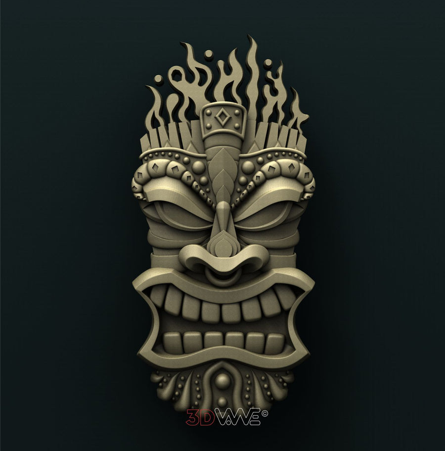 TIKI MASK 3D STL 3DWave