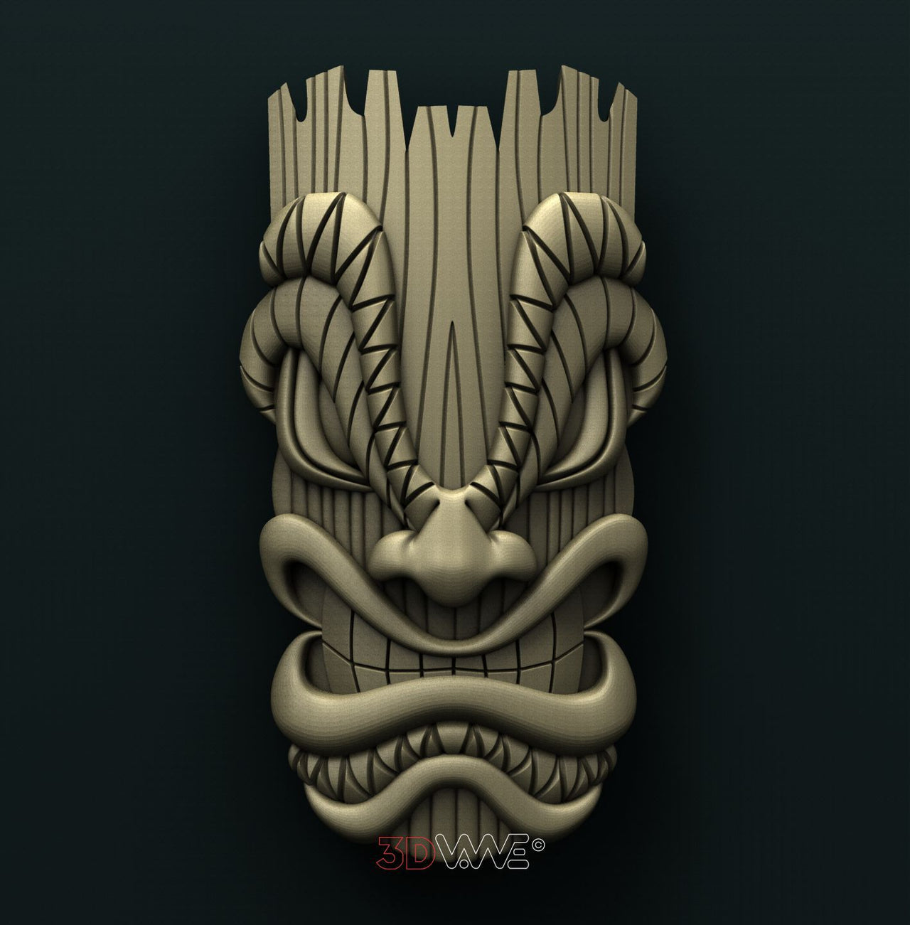 TIKI MASK 3D STL 3DWave