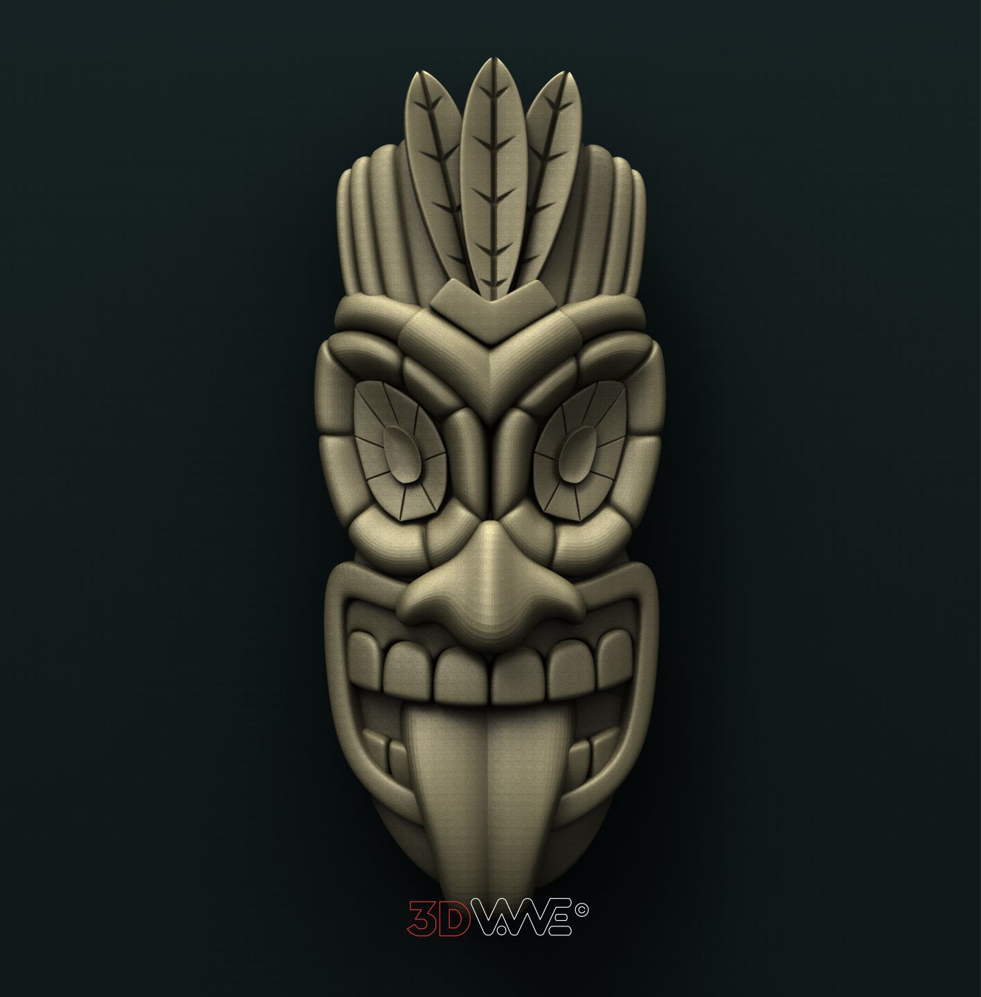 TIKI MASK 3D STL 3DWave