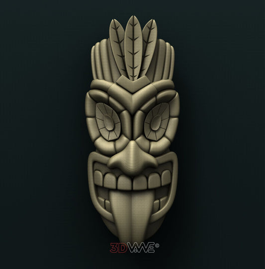 TIKI MASK 3D STL 3DWave