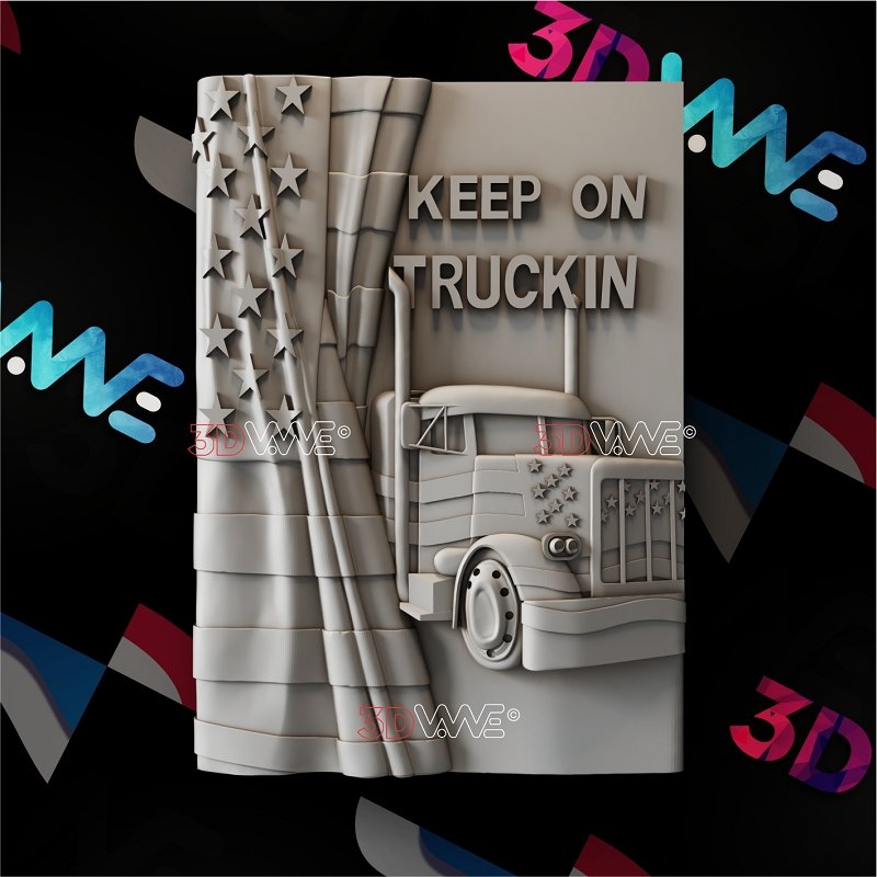 TRUCKING AMERICA 3d stl 3DWave.us