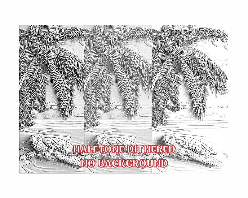 Turtle 3d illusion & laser-ready files 3DWave.us