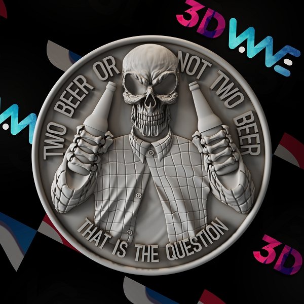 TWO BEER 3d stl 3DWave.us