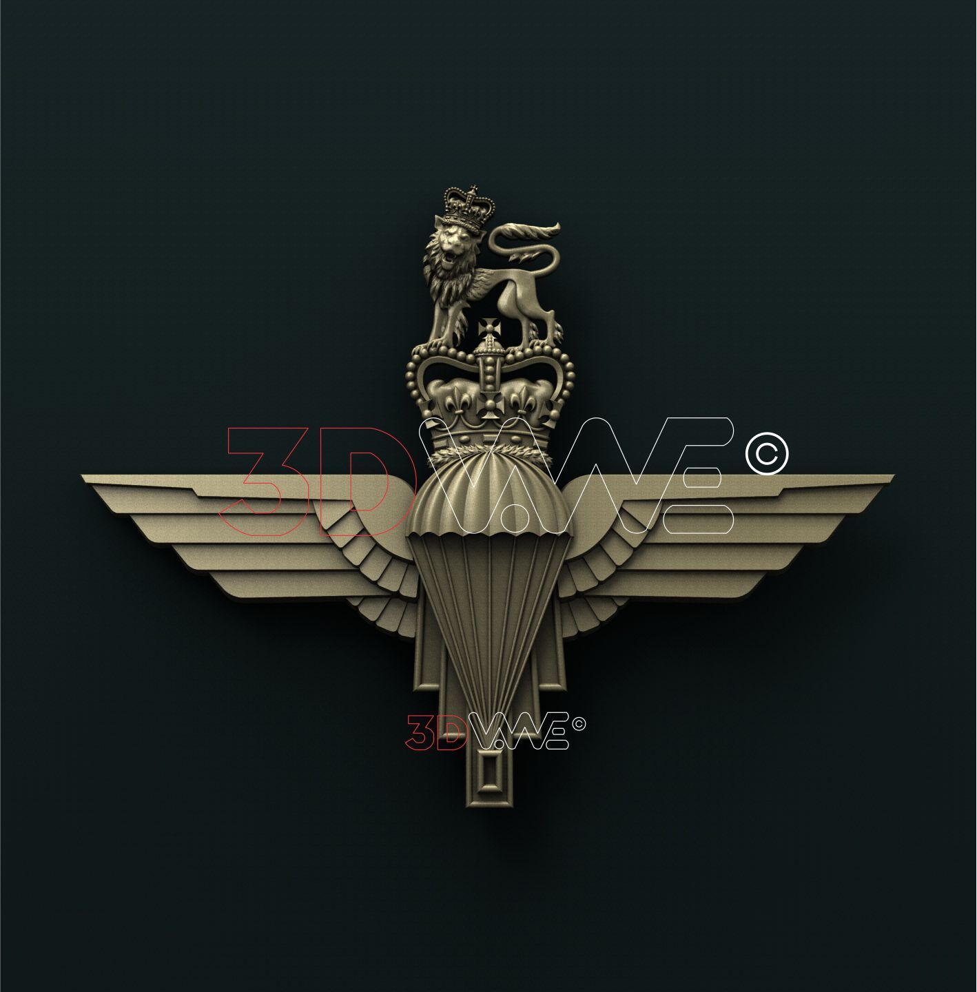 UK PARACHUTE REGIMENT 3D STL 3DWave