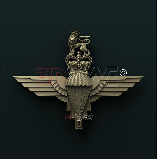 UK PARACHUTE REGIMENT 3D STL 3DWave
