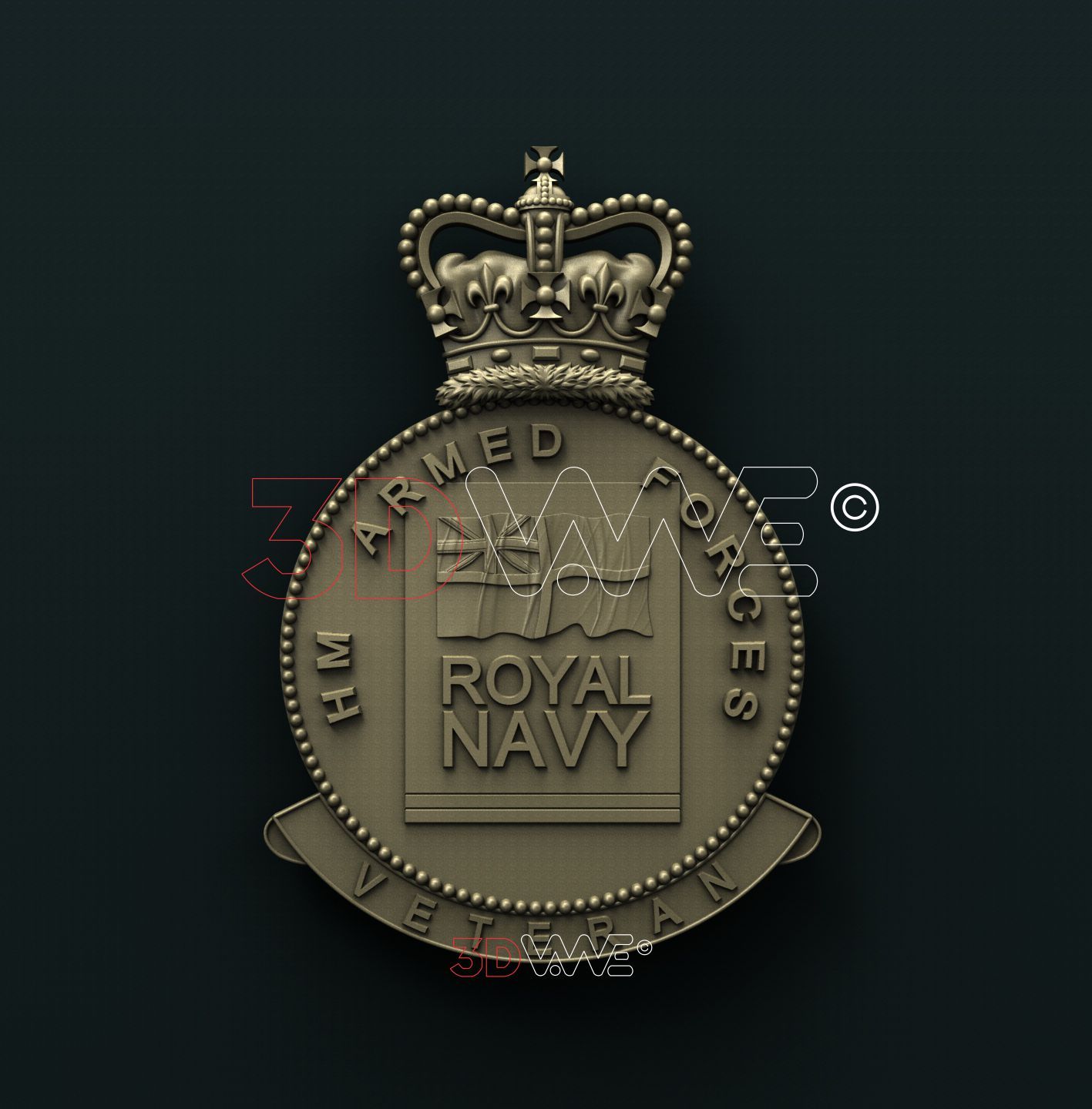 UK ROYAL NAVY VETERAN 3D STL 3DWave