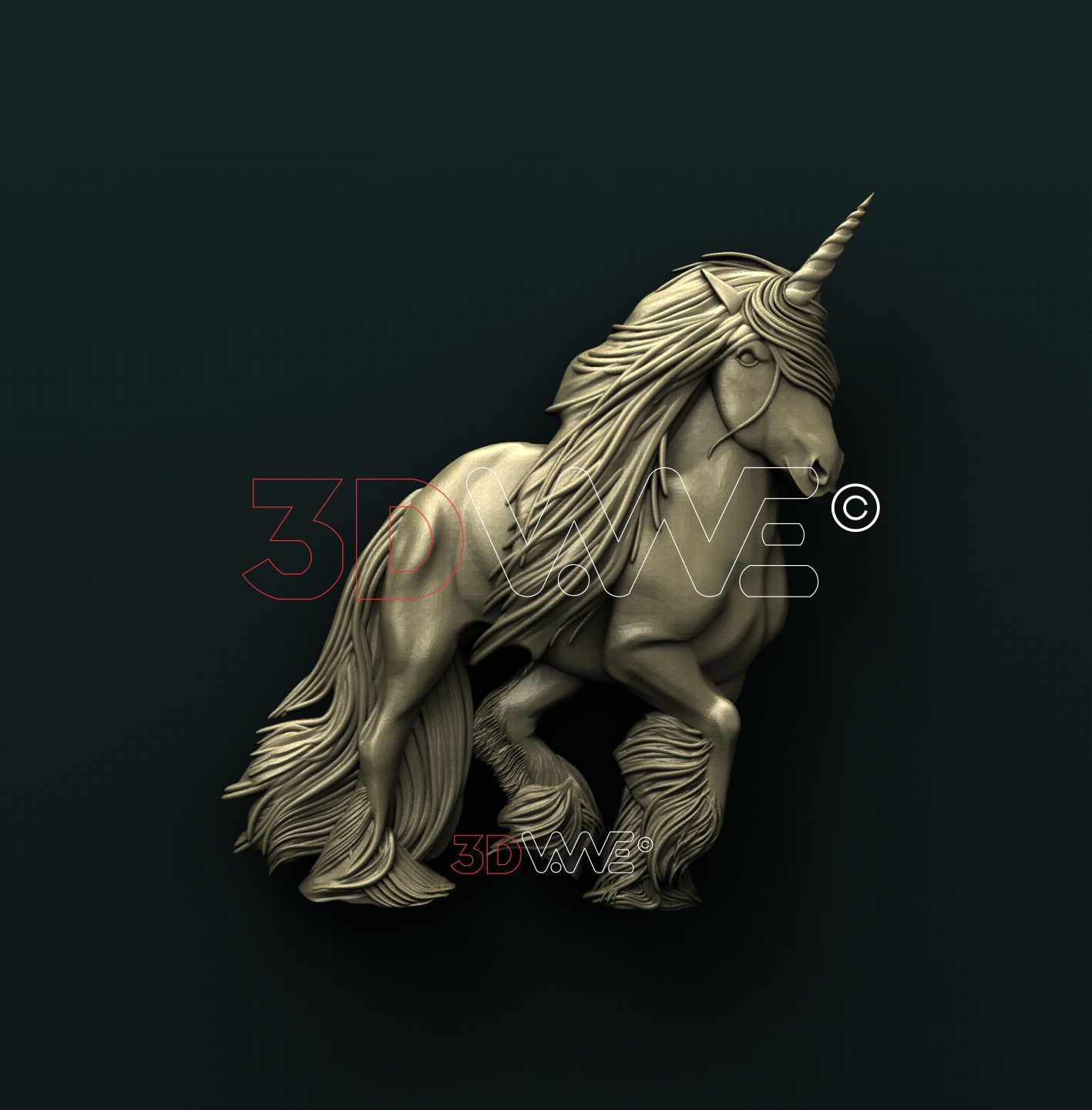 UNICORN 3D STL 3DWave
