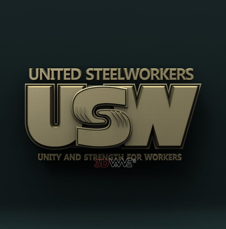 UNITED STEELWOKERS SIGN 3D STL 3DWave
