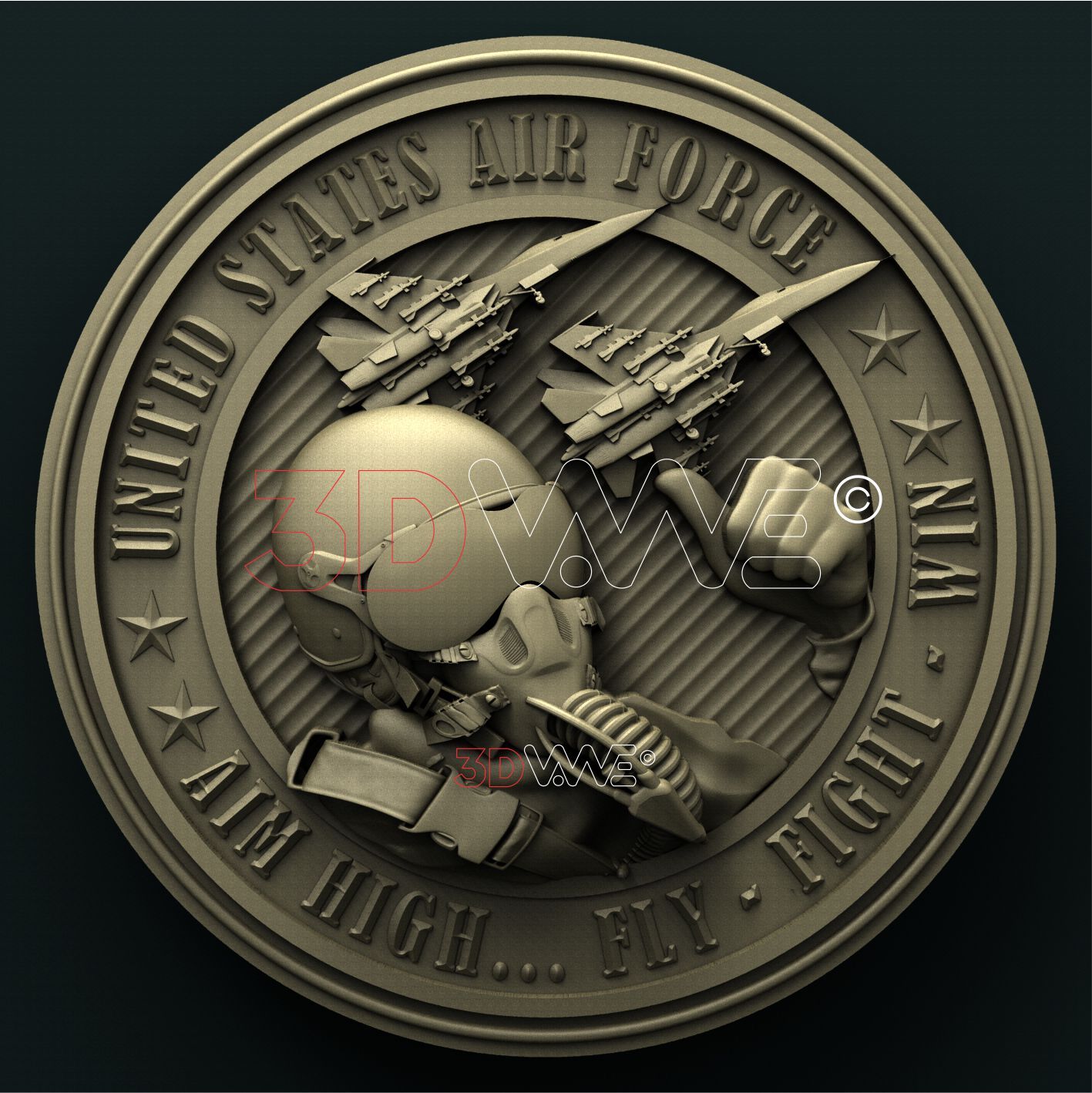 US AIR FORCE 3D STL 3DWave