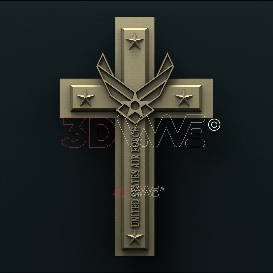 US AIR FORCE CROSS 3D STL 3DWave