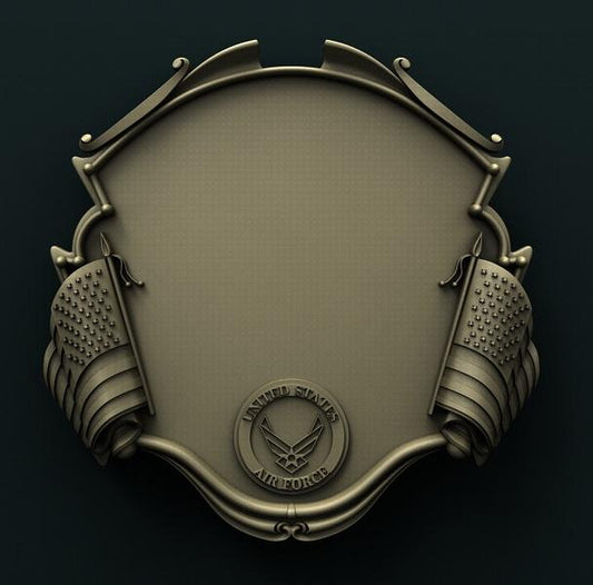 US AIR FORCE PLAQUE 3D STL 3DWave