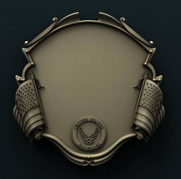 US AIR FORCE PLAQUE 3D STL 3DWave
