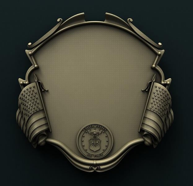 US AIR FORCE PLAQUE 3D STL 3DWave