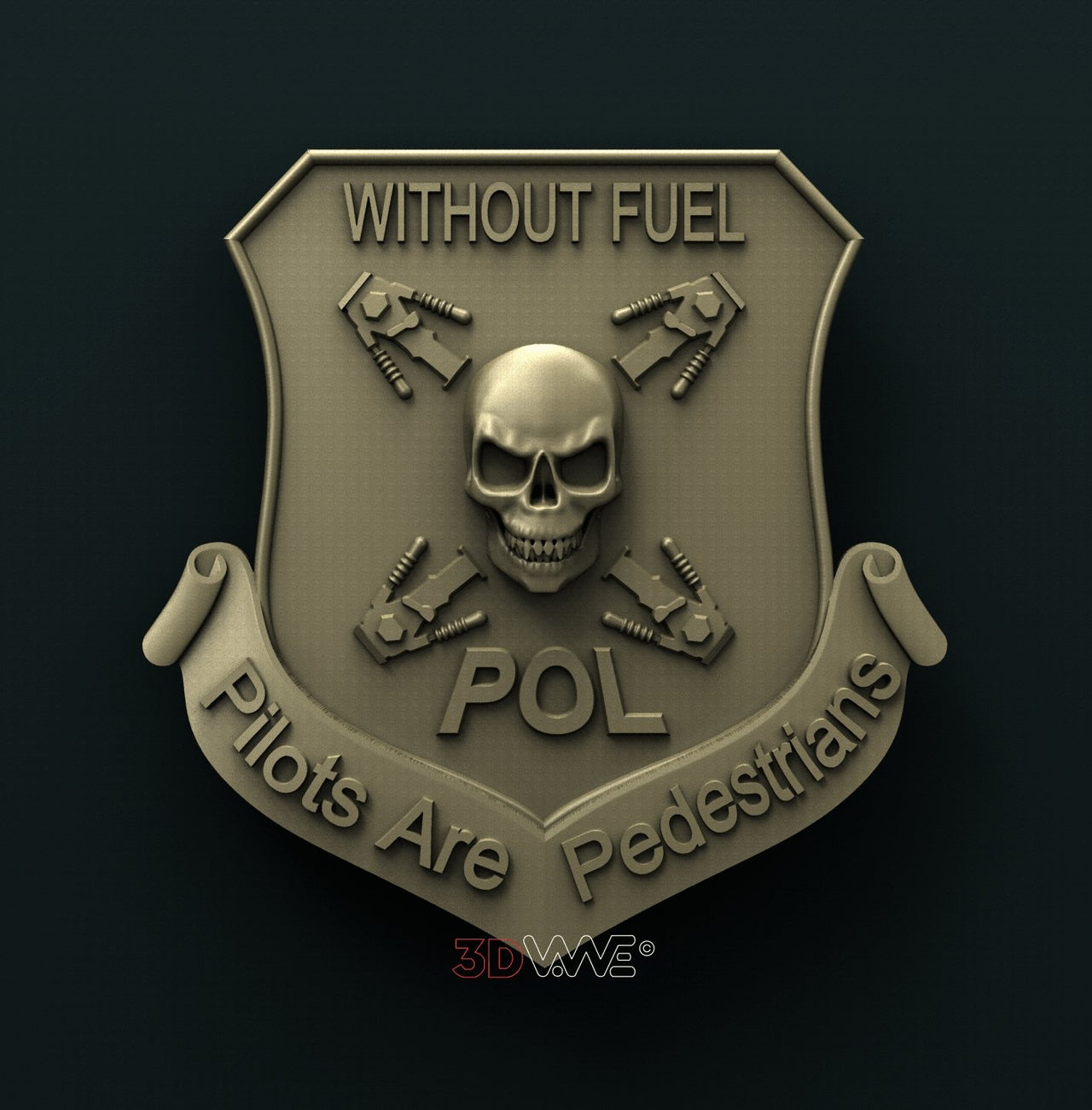 US AIR FORCE POL SHIELD 3D STL 3DWave