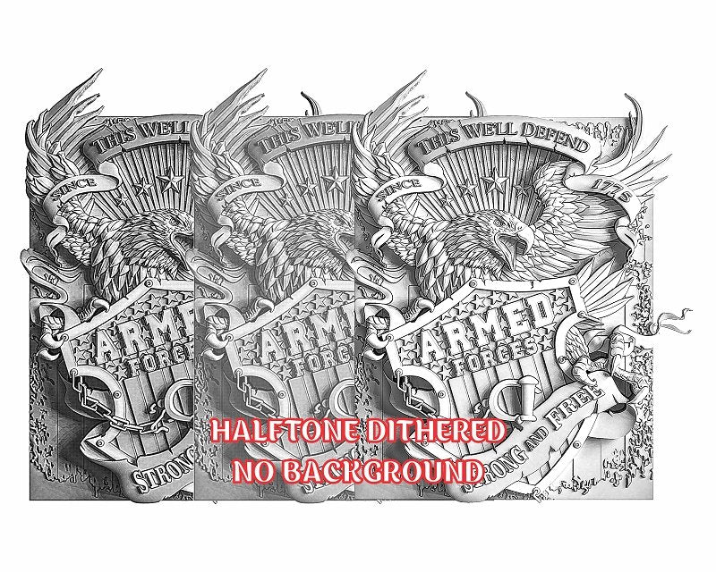 US Armed Forces 3d illusion & laser-ready file 3DWave.us