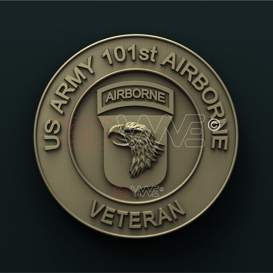US ARMY, 101st AIRBORNE VETERAN 3D STL 3DWave