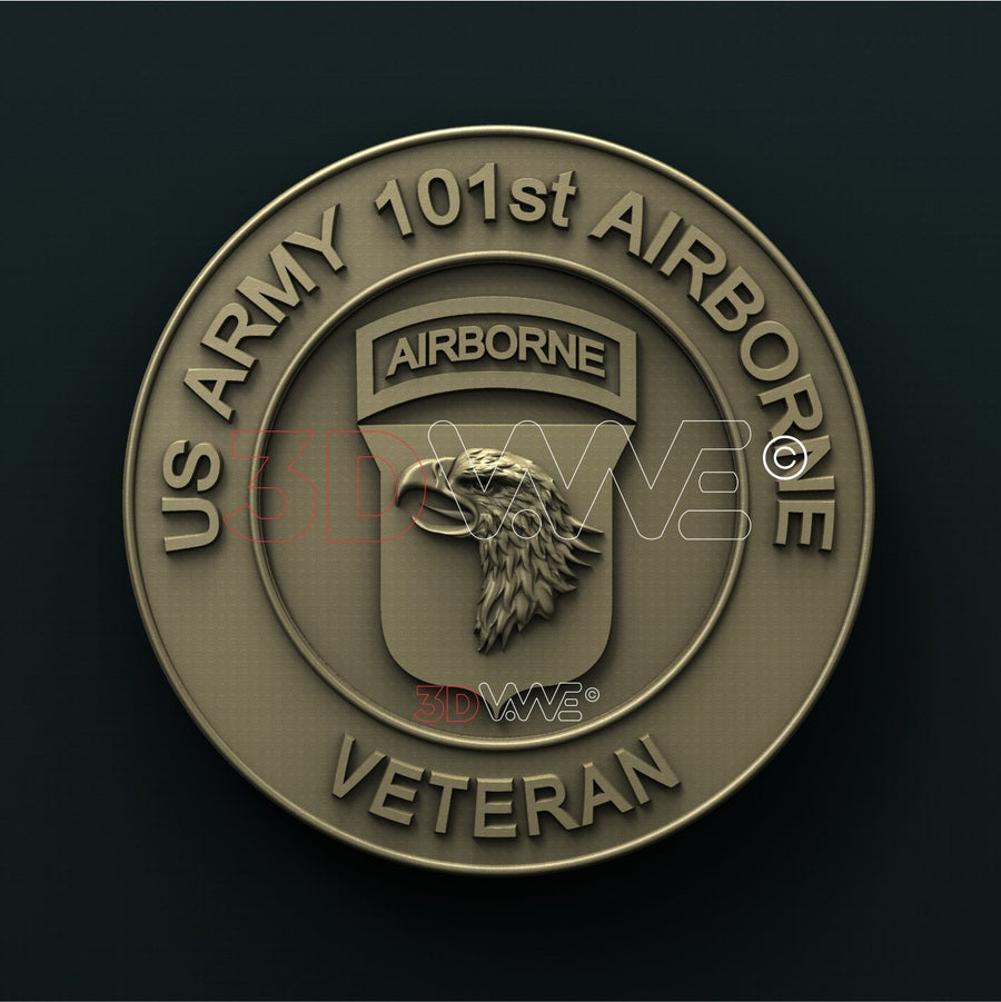 US ARMY, 101st AIRBORNE VETERAN 3D STL 3DWave