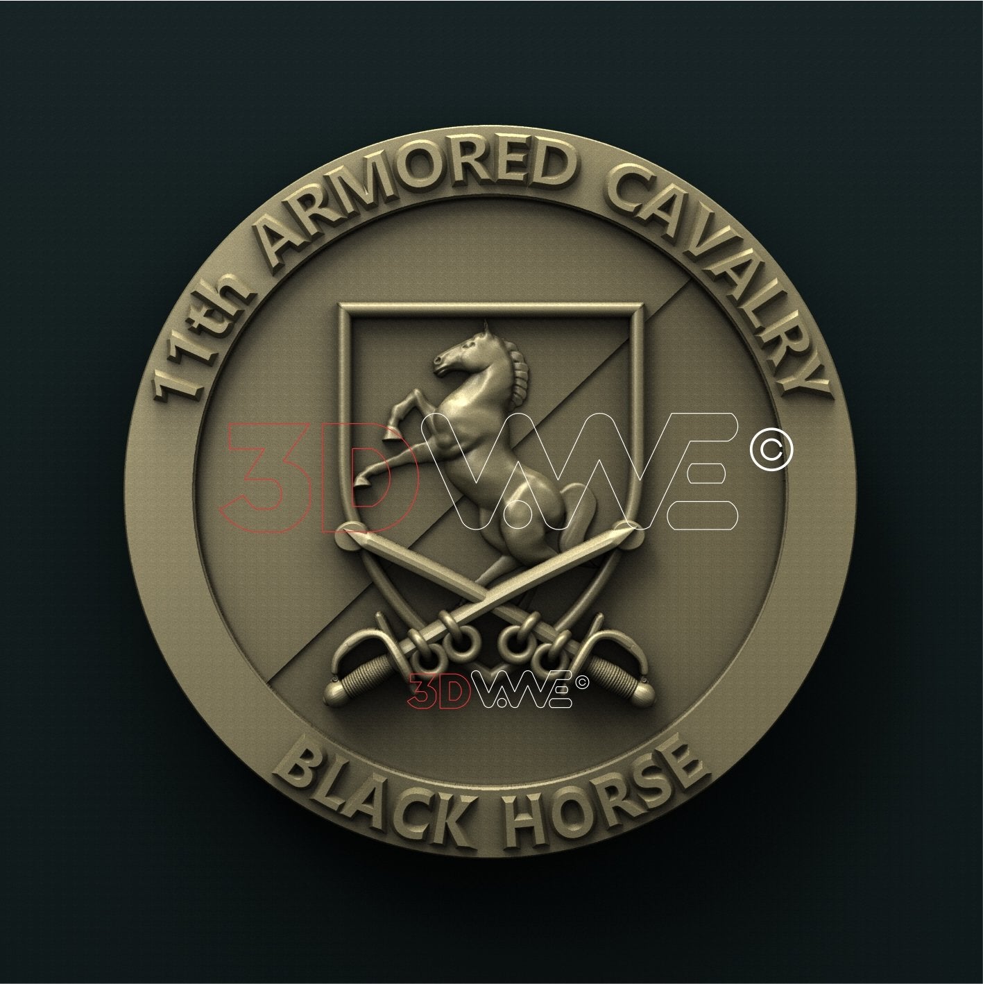 US ARMY, 11th ARMORED CAVALRY 3D STL 3DWave