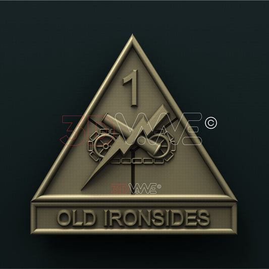 US ARMY, 1st ARMORED DIVISION 3D STL 3DWave