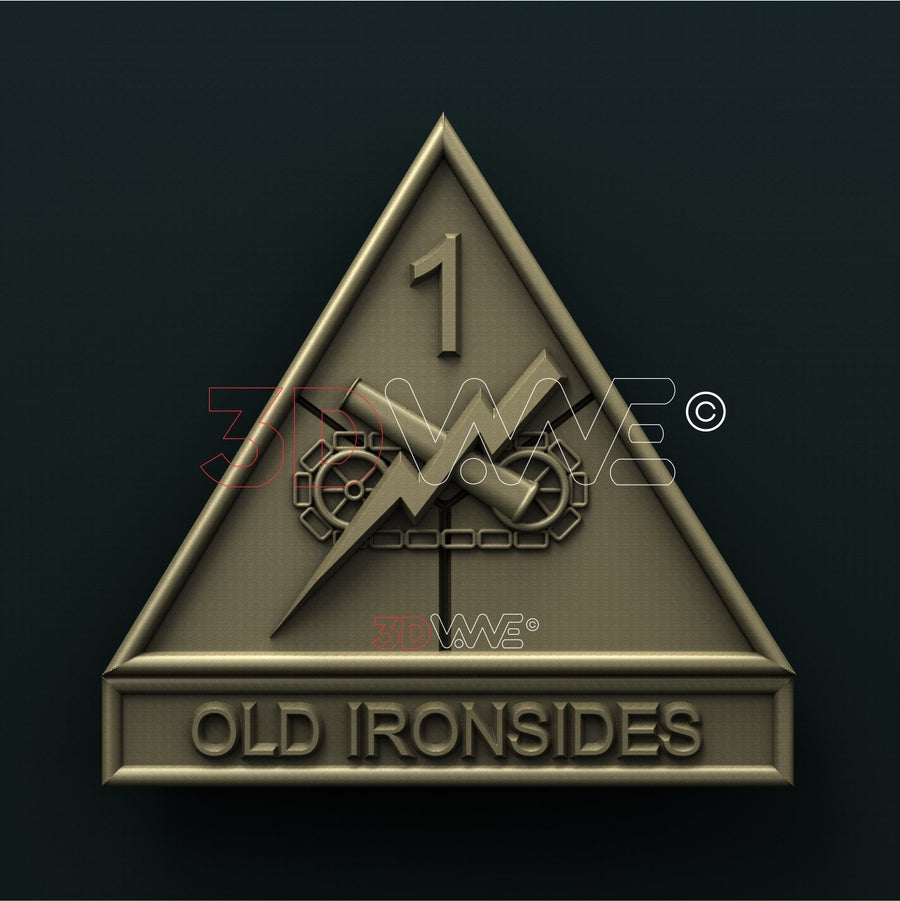 US ARMY, 1st ARMORED DIVISION 3D STL 3DWave