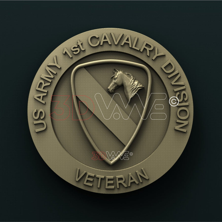 US ARMY, 1st CAVALRY DIVISION VETERAN 3D STL 3DWave