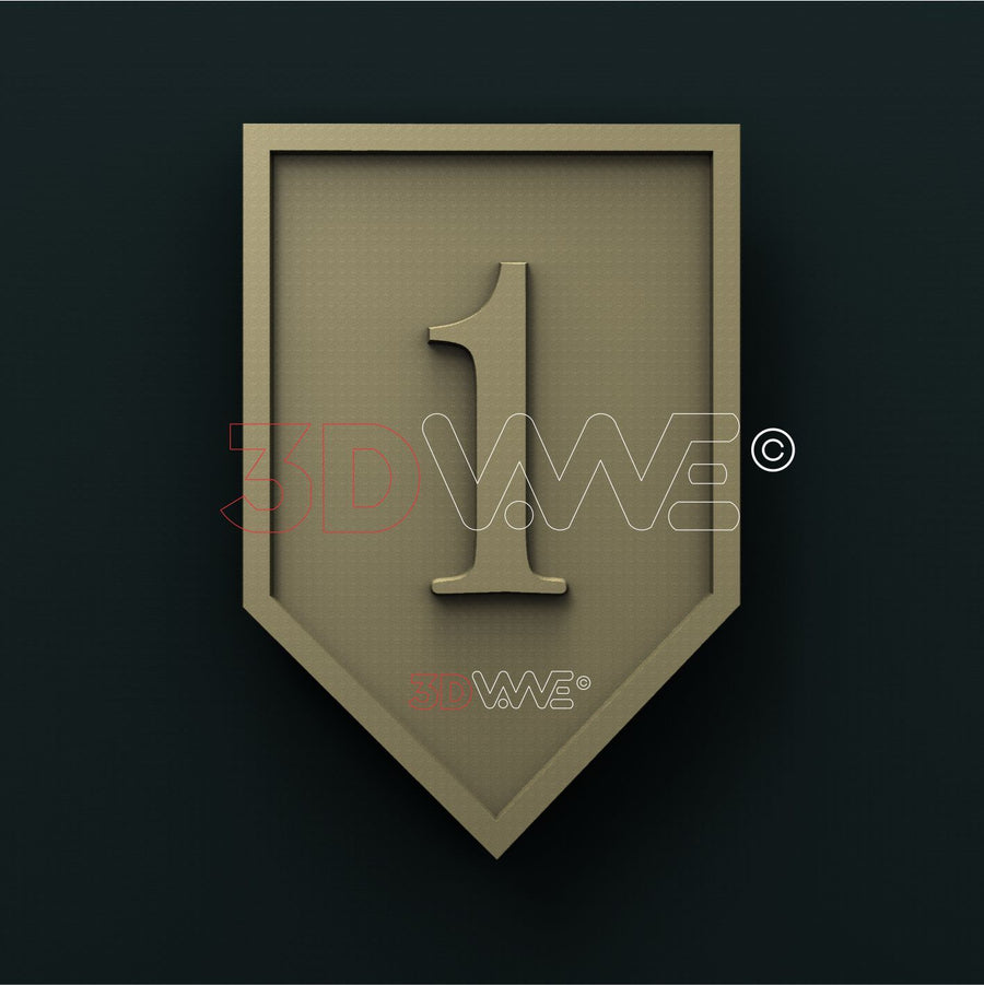 US ARMY 1st INFANTRY DIVISION 3D STL 3DWave
