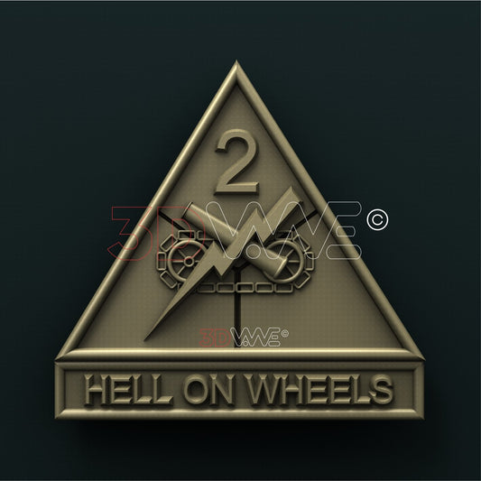 US ARMY, 2nd ARMORED DIVISION 3D STL 3DWave