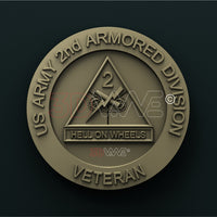 Thumbnail for US ARMY, 2nd ARMORED DIVISION VETERAN 3D STL 3DWave