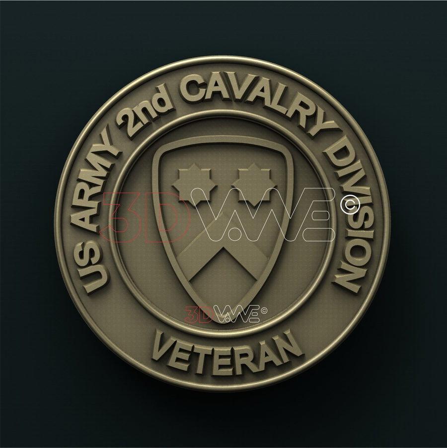 US ARMY, 2nd CAVALRY DIVISION 3D STL 3DWave