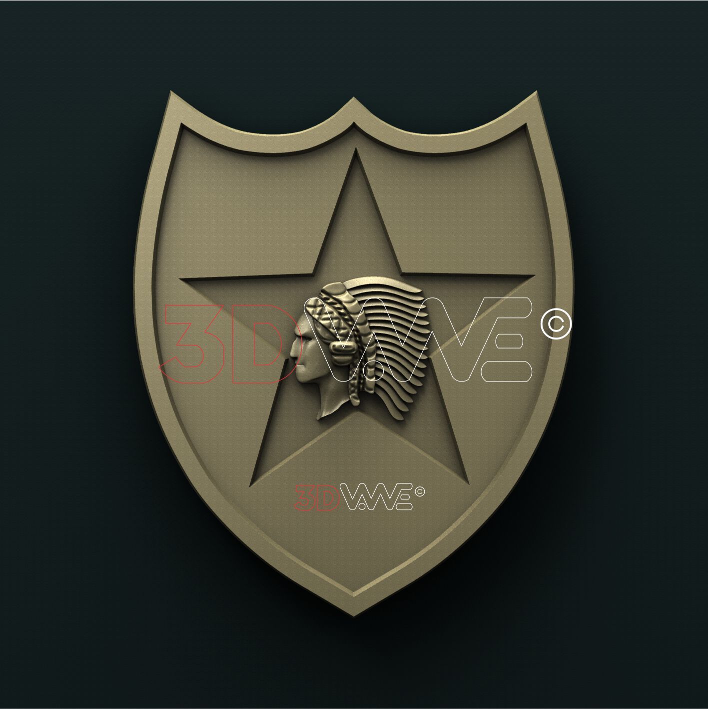 US ARMY, 2nd INFANTRY DIVISION 3D STL 3DWave