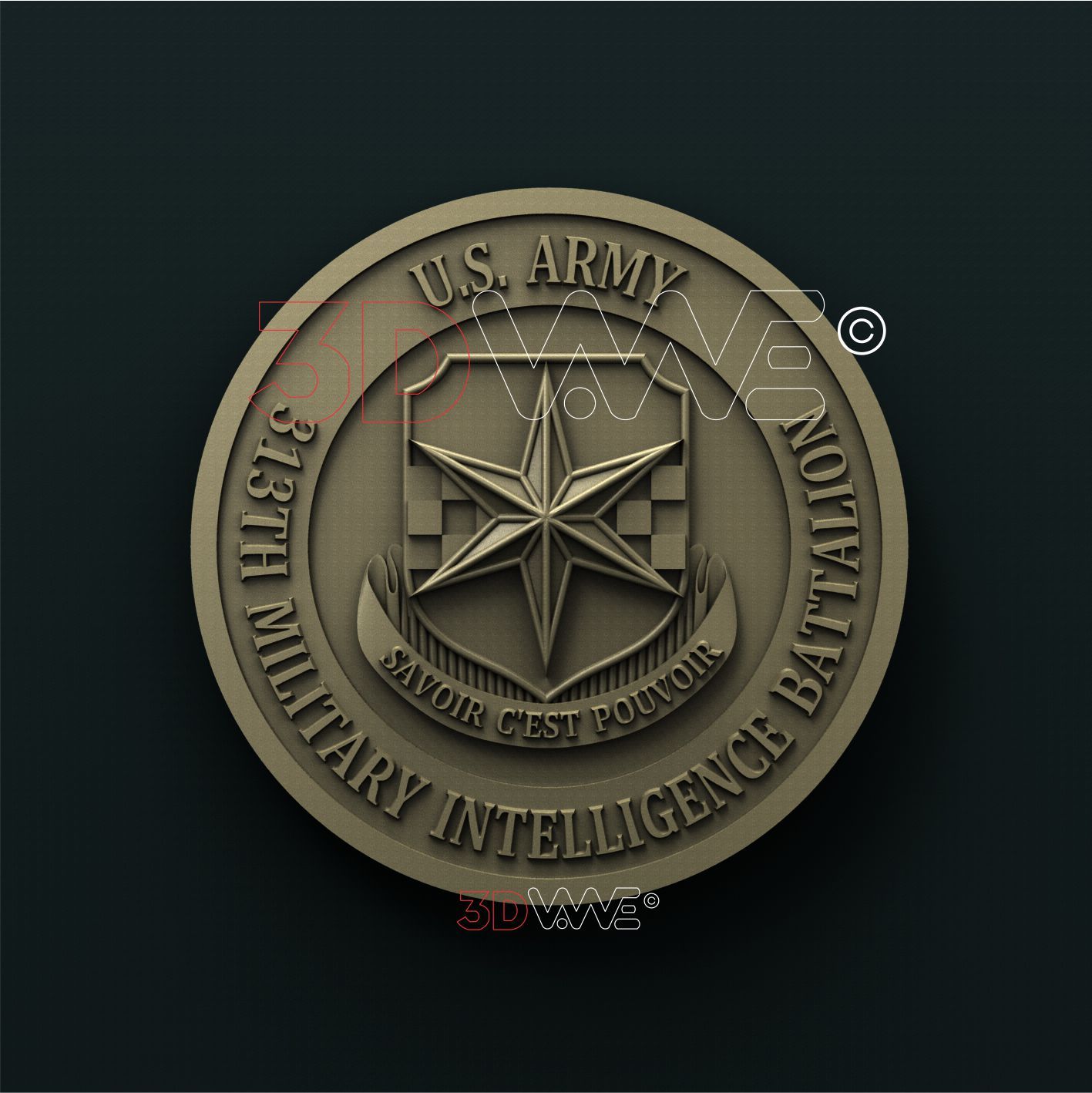 US ARMY, 313th MILITARY INTELLIGENCE BATTALION 3D STL 3DWave