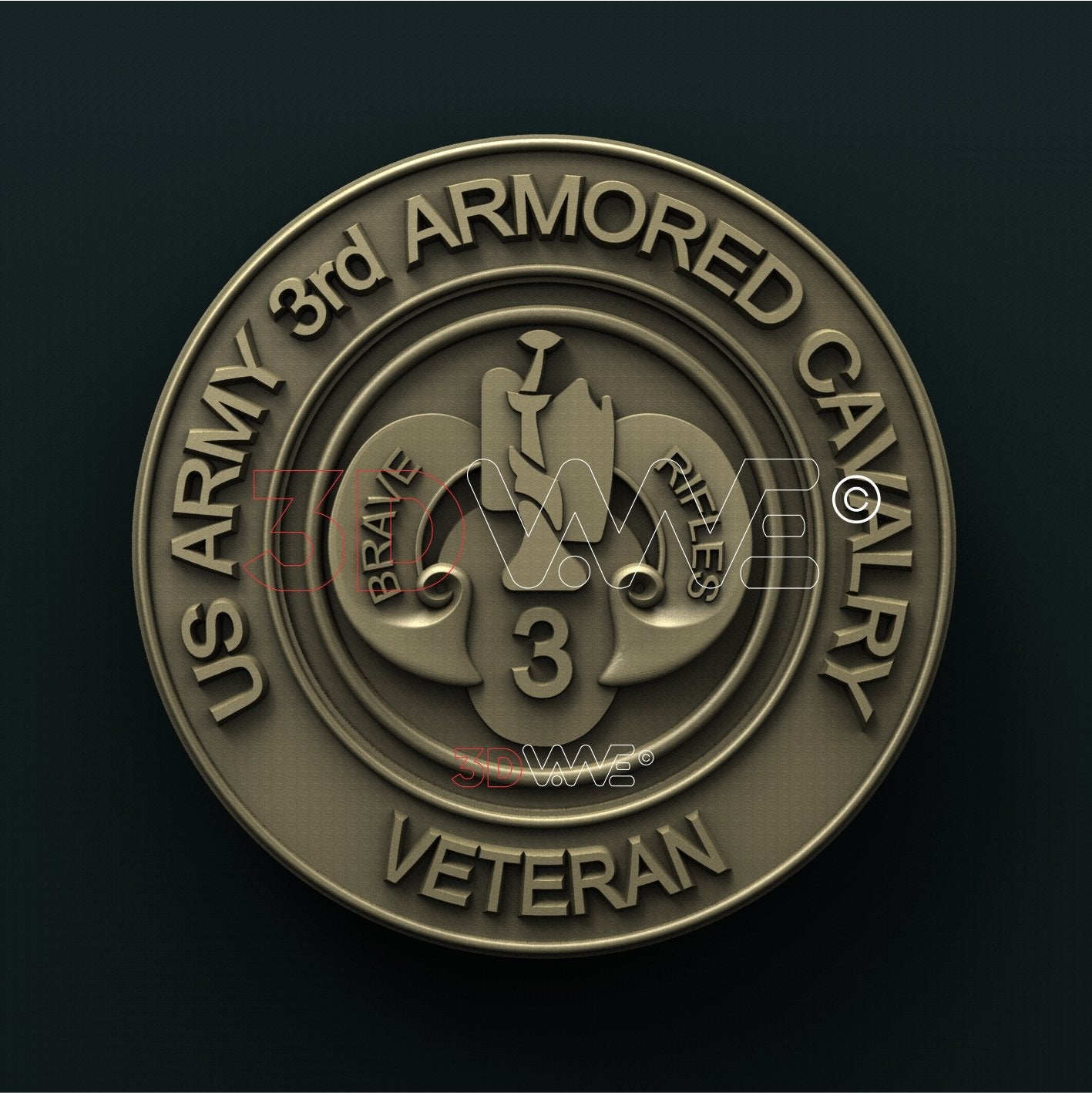 US ARMY 3d ARMORED CAVALRY 3D STL 3DWave
