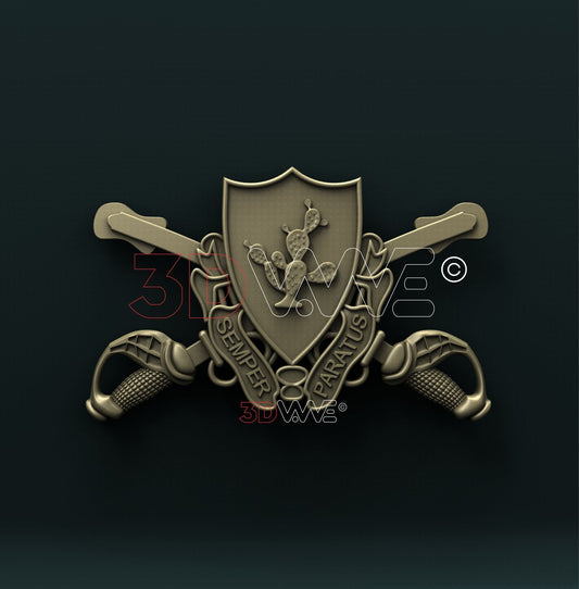 US ARMY 3rd ARMORED DIVISION 3D STL 3DWave