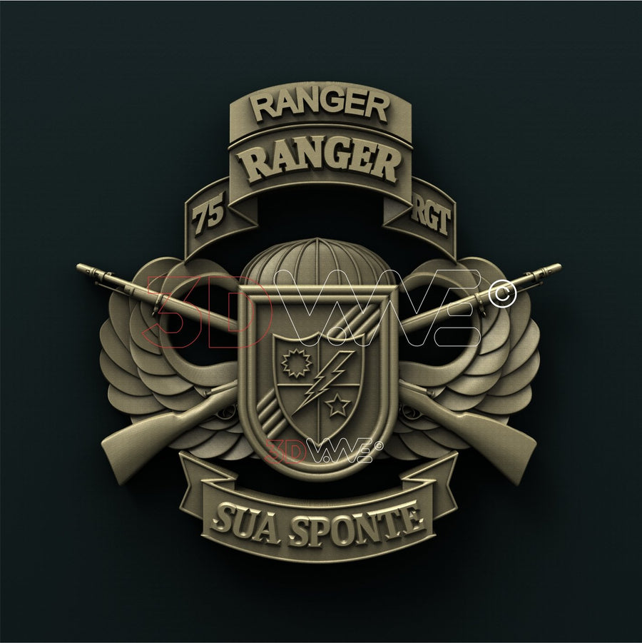 US ARMY 3rd RANGER BATTALION 3D STL 3DWave