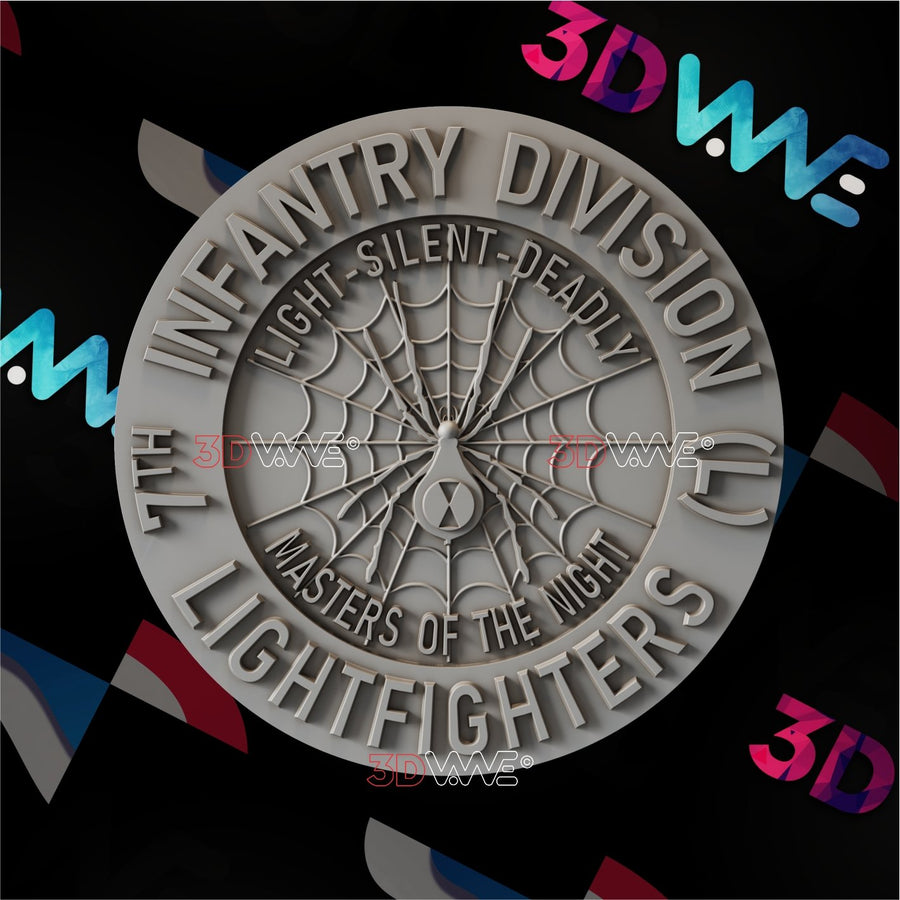 US ARMY 7th INFANTRY DIVISION 3d stl 3DWave
