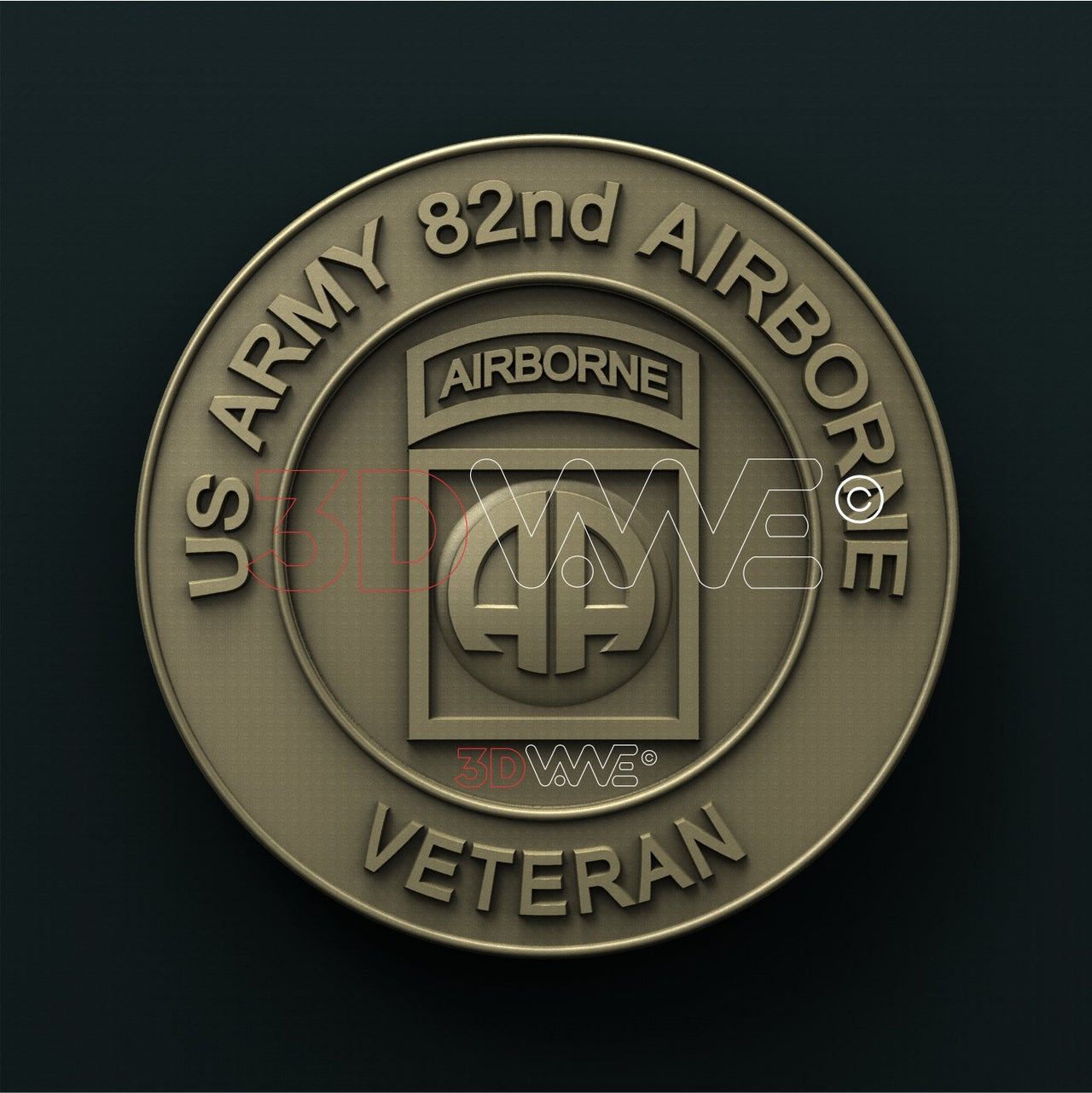 US ARMY 82nd AIRBORNE VETERAN 3D STL 3DWave