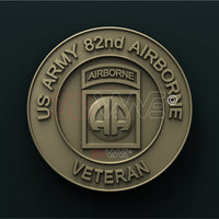 Thumbnail for US ARMY 82nd AIRBORNE VETERAN 3D STL 3DWave