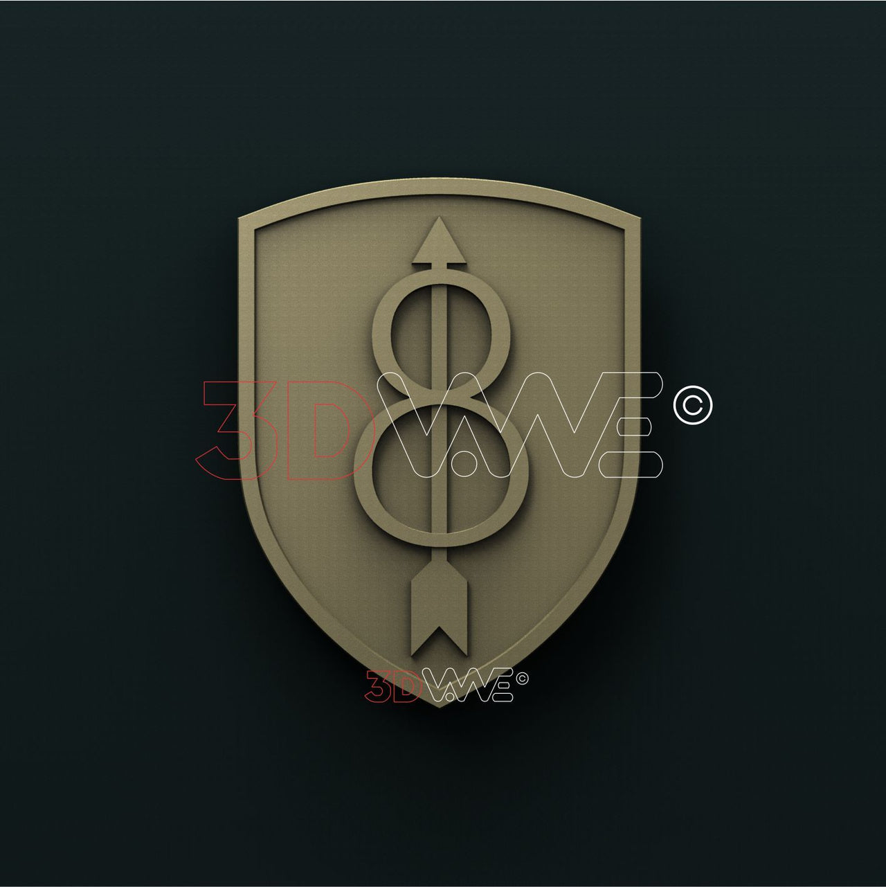 US ARMY 8TH INFANTRY DIVISION 3D STL 3DWave