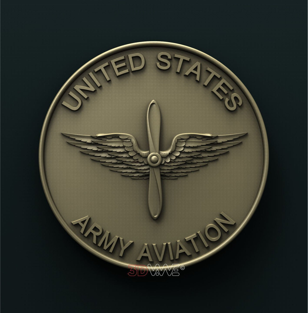 US ARMY AVIATION BRANCH PLAQUE 3D STL 3DWave