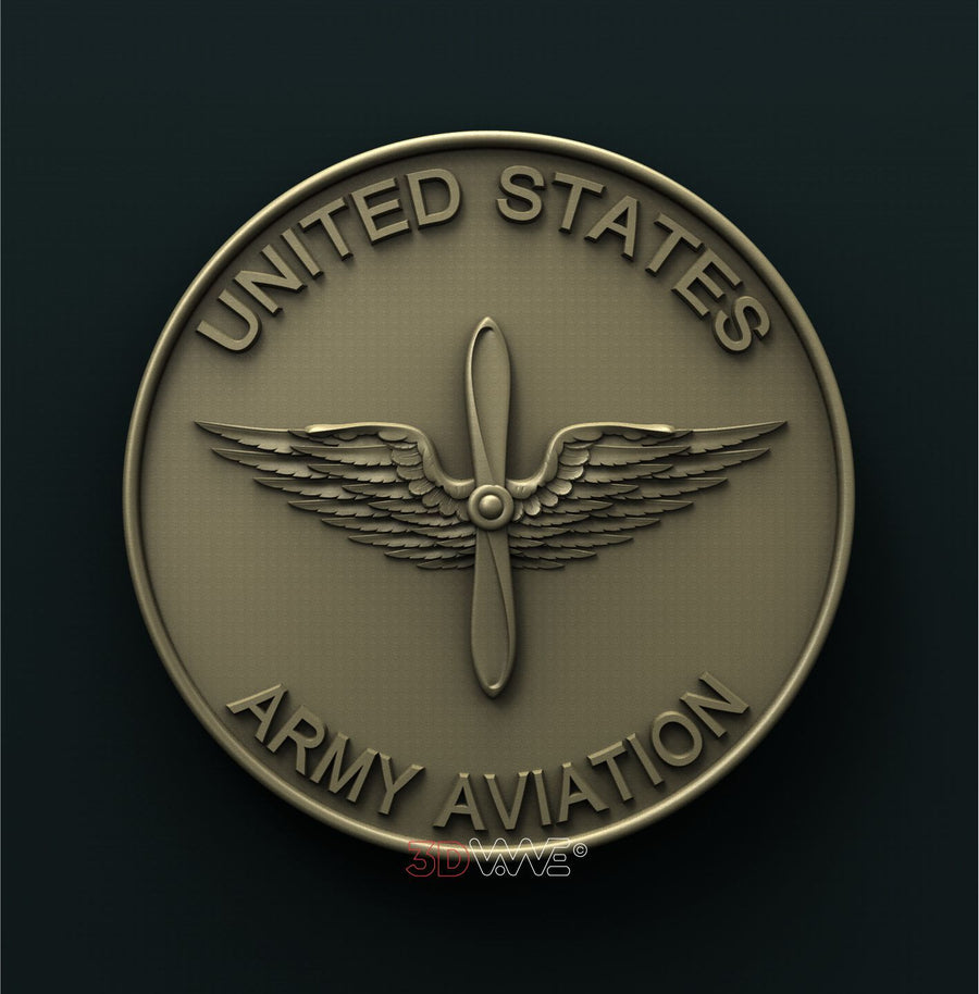 US ARMY AVIATION BRANCH PLAQUE 3D STL 3DWave