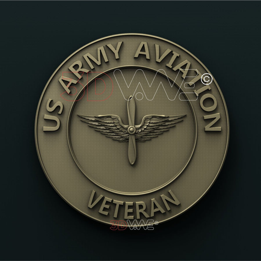 US ARMY AVIATION VETERAN 3D STL 3DWave