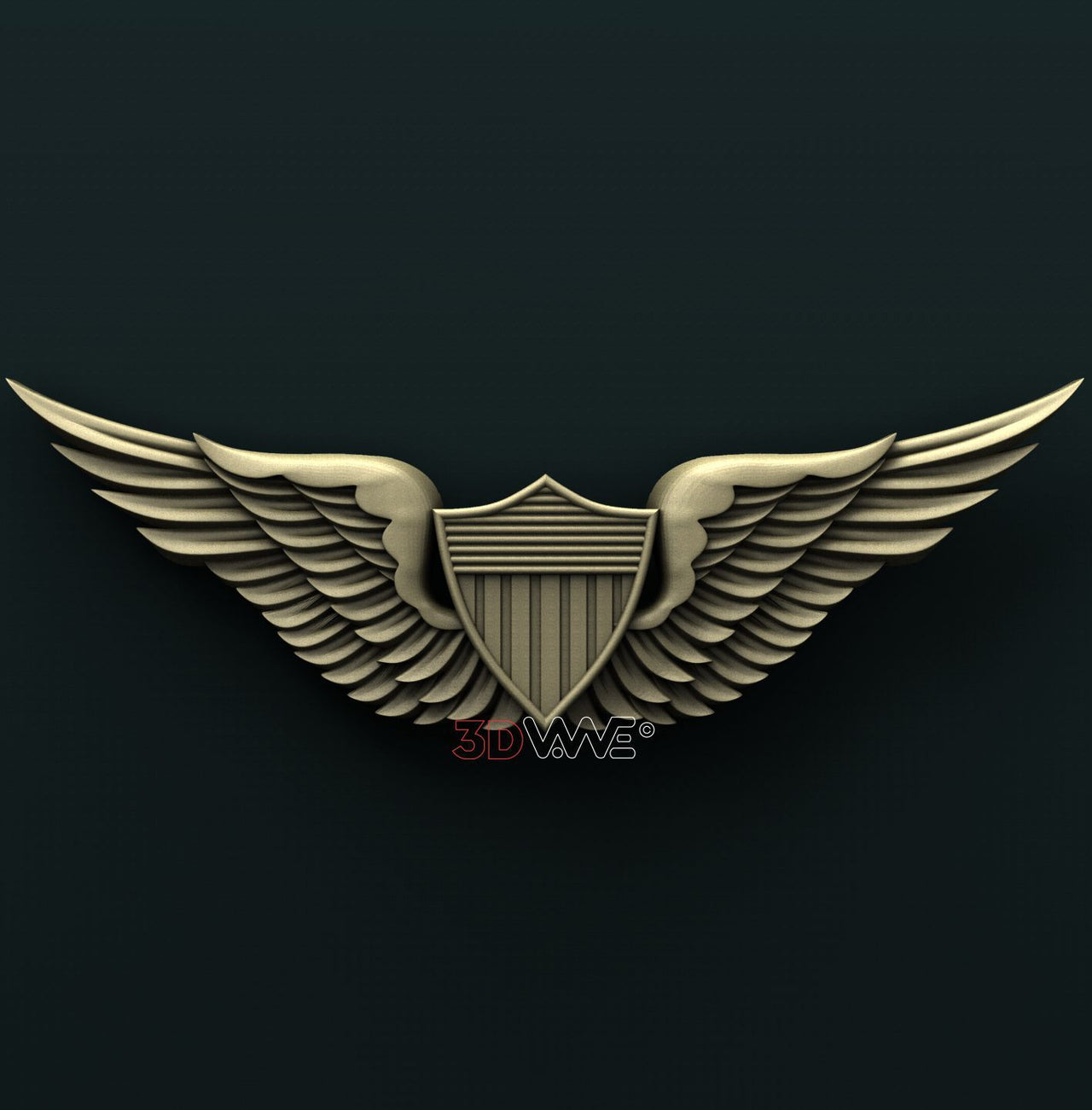 US ARMY AVIATOR BADGE 3D STL 3DWave