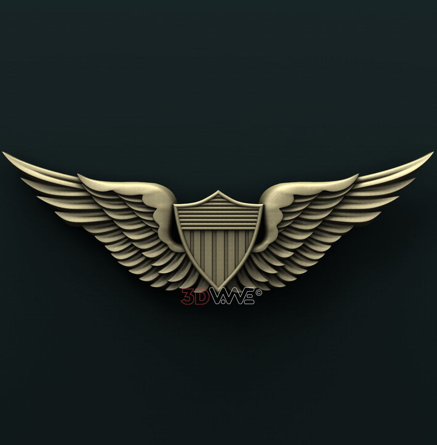 US ARMY AVIATOR BADGE 3D STL 3DWave