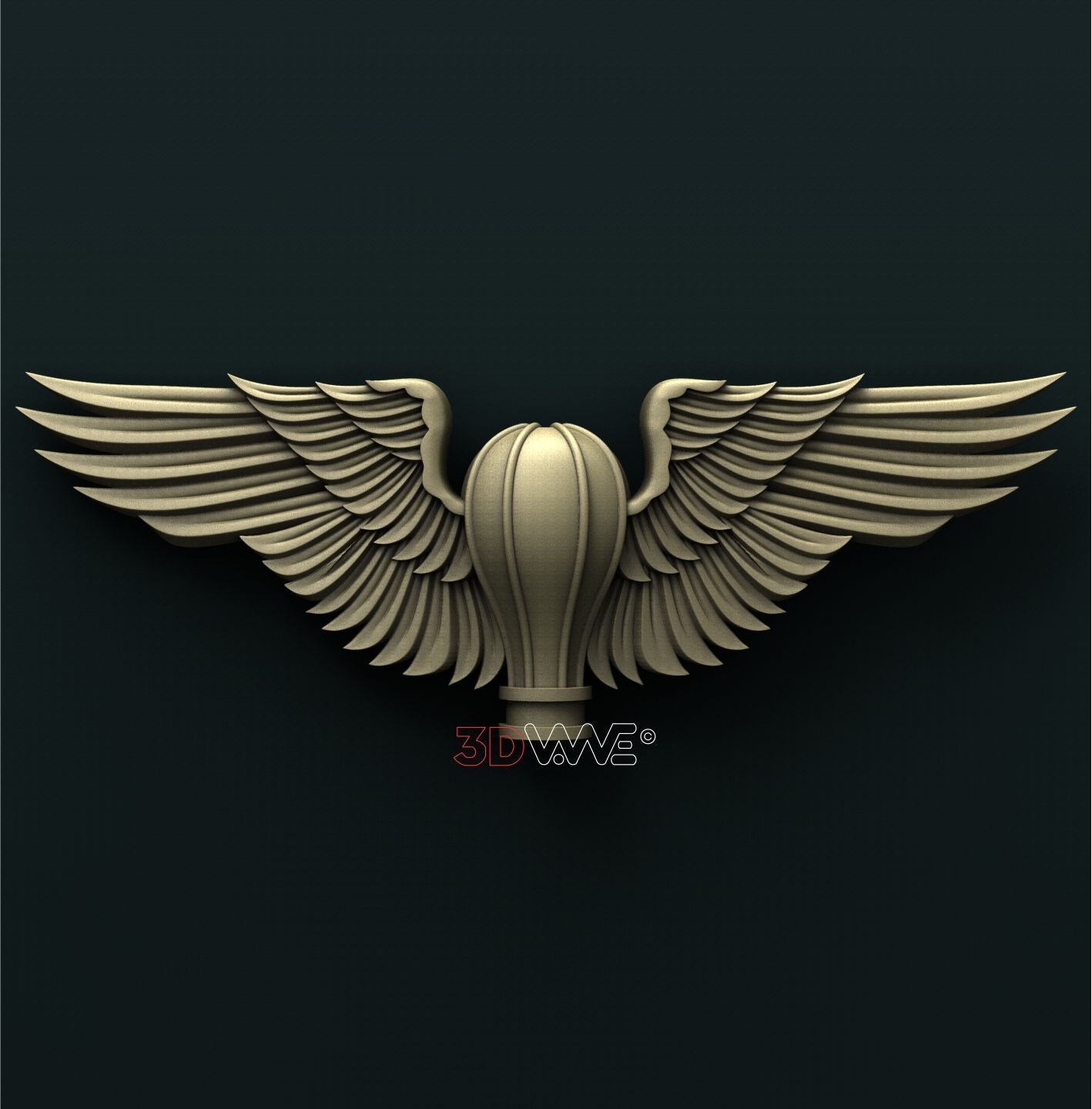 US ARMY BALLOON PILOT WINGS 3D STL 3DWave